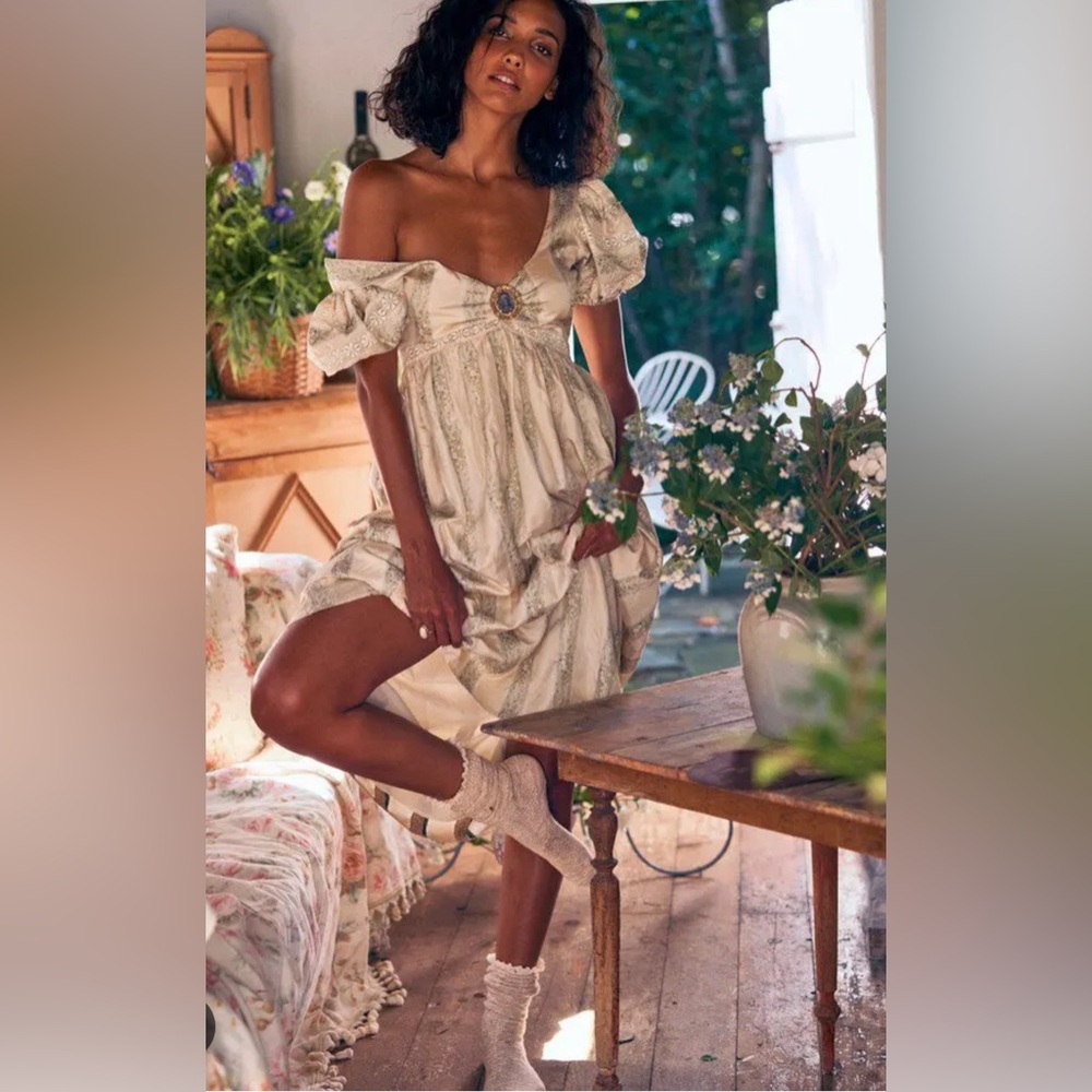 Loveshackfancy Angie silk maxi dress